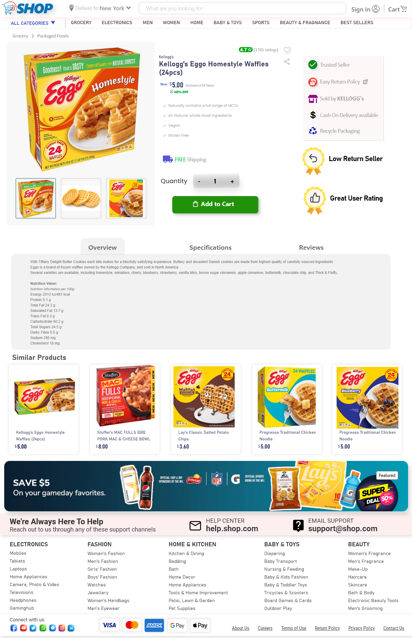 Single Product Page
